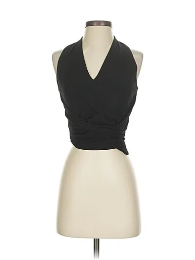 Pre-owned Lafayette 148 Sleeveless Blouse In Black