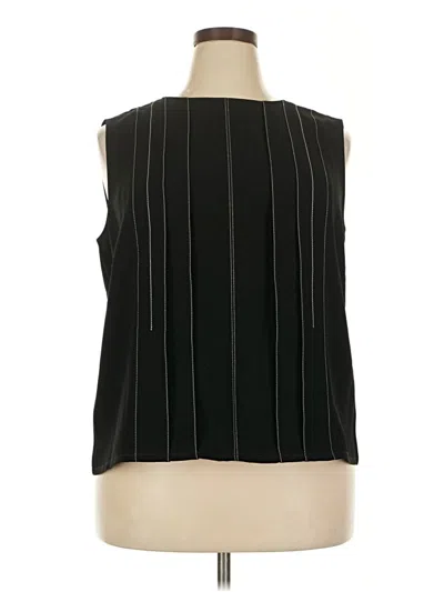Pre-owned Lafayette 148 Sleeveless Blouse In Black