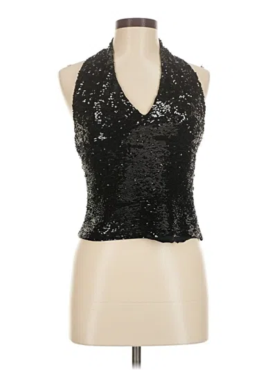 Pre-owned Lafayette 148 Sleeveless Blouse In Black