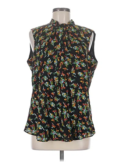 Pre-owned Lafayette 148 Sleeveless Blouse In Black