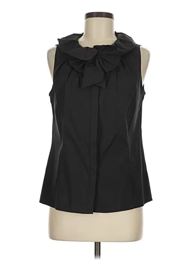 Pre-owned Lafayette 148 Sleeveless Blouse In Black