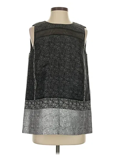 Pre-owned Lafayette 148 Sleeveless Blouse In Gray