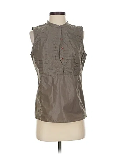 Pre-owned Lafayette 148 Sleeveless Blouse In Gray