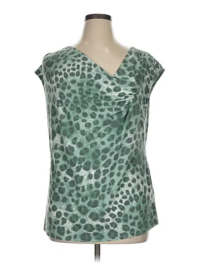 Pre-owned Lafayette 148 Sleeveless Blouse In Green