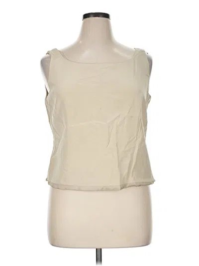 Pre-owned Lafayette 148 Sleeveless Blouse In Ivory