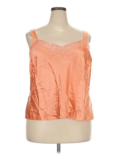 Pre-owned Lafayette 148 Sleeveless Blouse In Orange