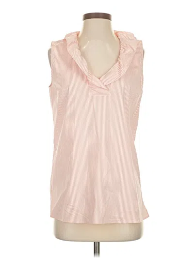 Pre-owned Lafayette 148 Sleeveless Blouse In Pink