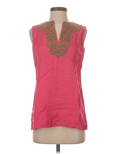 Pre-owned Lafayette 148 Sleeveless Blouse In Pink