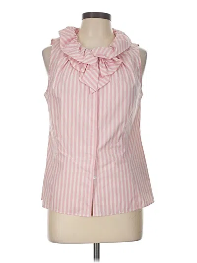 Pre-owned Lafayette 148 Sleeveless Blouse In Pink