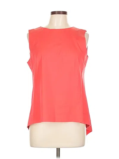 Pre-owned Lafayette 148 Sleeveless Blouse In Red