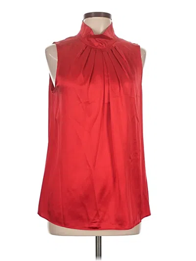 Pre-owned Lafayette 148 Sleeveless Blouse In Red