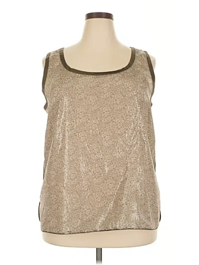 Pre-owned Lafayette 148 Sleeveless Blouse In Silver
