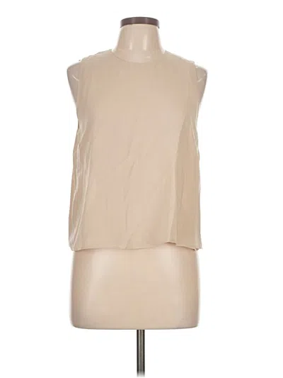 Pre-owned Lafayette 148 Sleeveless Blouse In Tan