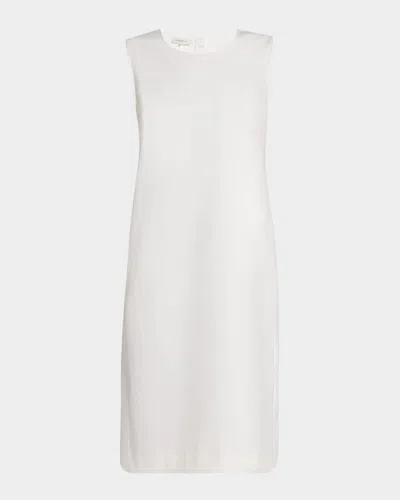 Lafayette 148 Sleeveless Cotton-blend Shift Dress In Sea Salt