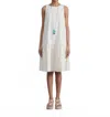 Lafayette 148 Sleeveless Drop Waist Dress In Buff In White