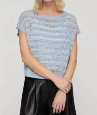Lafayette 148 Sleeveless Knit Sweater Top In Blue Dust In Gray