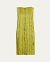 Lafayette 148 Sleeveless Slit-hem Midi Dress In Kiwi