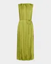 LAFAYETTE 148 SLEEVELESS SLIT-HEM MIDI DRESS