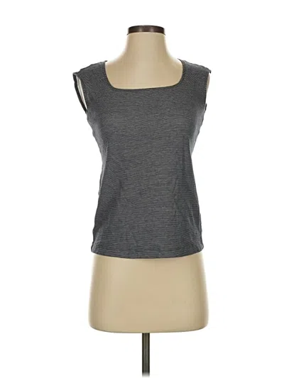 Pre-owned Lafayette 148 Sleeveless T-shirt In Gray