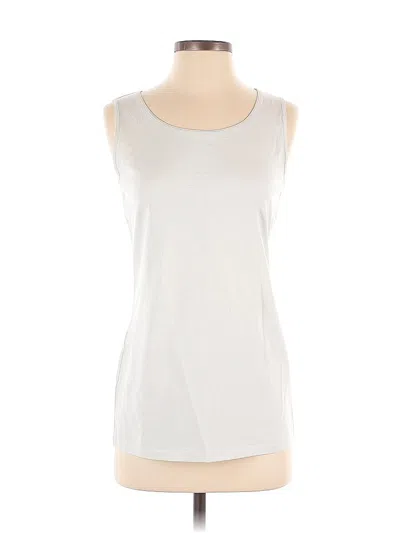 Pre-owned Lafayette 148 Sleeveless T-shirt In White
