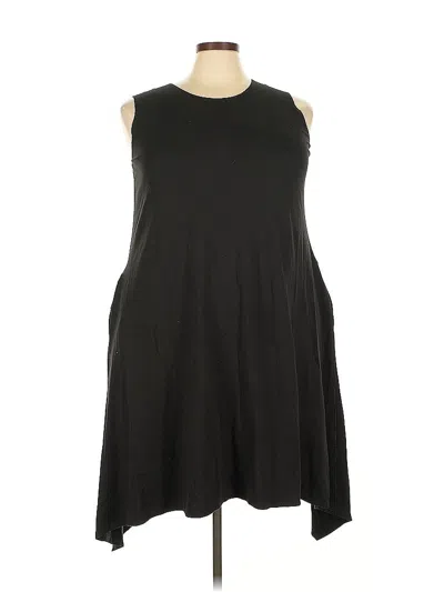 Pre-owned Lafayette 148 Sleeveless Top Black Keyhole Neckline Tops