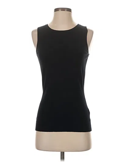 Pre-owned Lafayette 148 Sleeveless T-shirt In Black