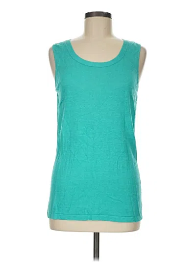 Pre-owned Lafayette 148 Sleeveless T-shirt In Teal
