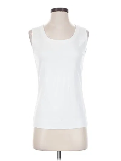Pre-owned Lafayette 148 Sleeveless T-shirt In White