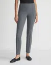 LAFAYETTE 148 SLIM PINTUCK CITY PANT IN SHALE