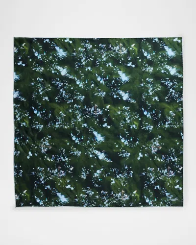 Lafayette 148 Splattered Glaze Silk Twill Square Scarf