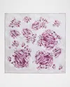 Lafayette 148 Spotted Glaze Silk Twill Square Scarf