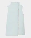 Lafayette 148 Stand-collar Down Puffer Vest In Venetian Sky