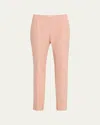 Lafayette 148 Stanton Cropped Techno Stretch Twill Pants In Blush Peach