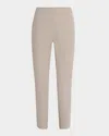 Lafayette 148 Stanton Cropped Techno Stretch Twill Pants In Hickory