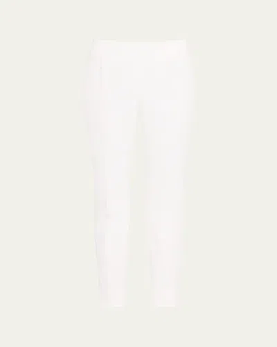 Lafayette 148 Stanton Cropped Techno Stretch Twill Pants In Seasalt