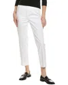 Lafayette 148 Lexington Stretch Cotton Crop Pants In White