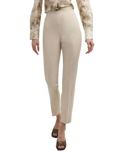 Lafayette 148 Stanton Tapered Stretch Ankle Pants In Pebble In Grey