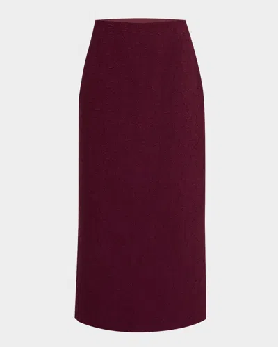 Lafayette 148 Straight Jacquard Midi Skirt