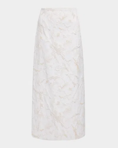 Lafayette 148 Straight Jacquard Midi Skirt