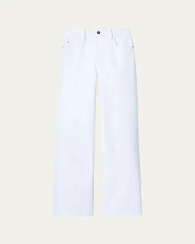 Lafayette 148 Straight-leg Cotton Denim Jeans In White