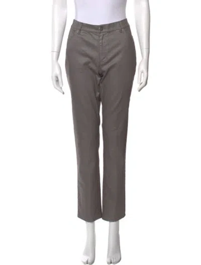 Pre-owned Lafayette 148 Straight Leg Pants In Gray
