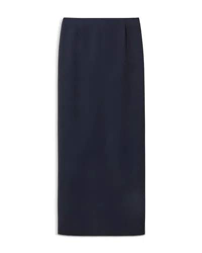 Lafayette 148 Straight Maxi Skirt In Blue