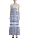 Lafayette 148 New York Strapless Silk-blend Dress In Multi