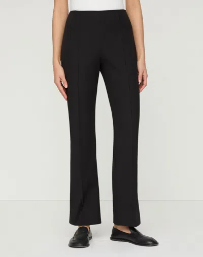 Lafayette 148 Stretch Cotton Twill Flared Ankle Pant In Black