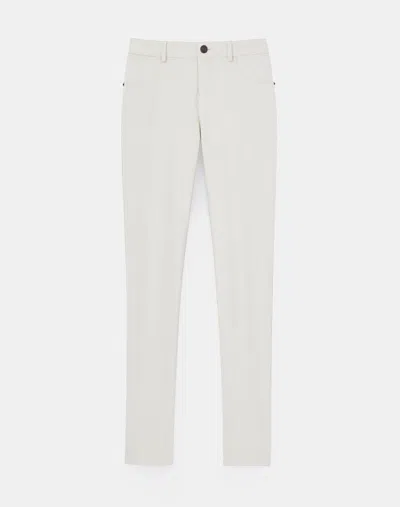 Lafayette 148 Stretch Mid Rise Skinny Ankle Pants In Sand