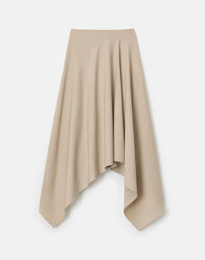 Lafayette 148 Stretch Wool Handkerchief Midi Skirt In Burgundy