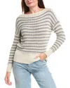 Lafayette 148 New York Stripe Dropped-shoulder Bateau Sweater In Multi