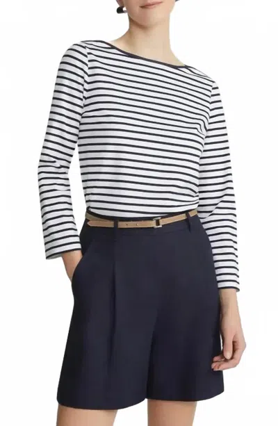 LAFAYETTE 148 STRIPE TOP IN NAVY MULTI