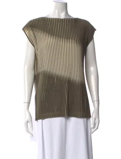 Pre-owned Lafayette 148 Striped Bateau Neckline Sweater In Multi