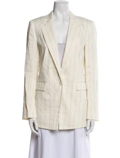 Pre-owned Lafayette 148 Striped Blazer In Multi
